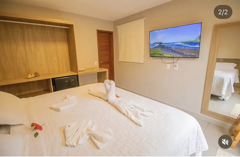 Quarto Duplo Deluxe da Pousada Maresia